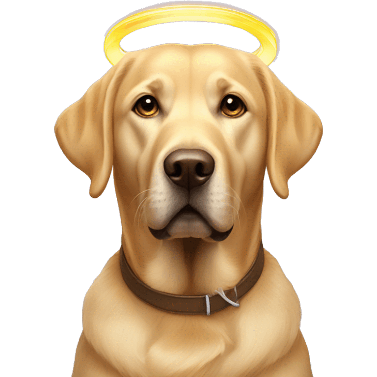 Golden lab with halo over head emoji