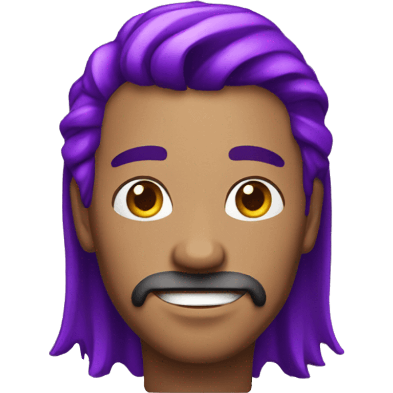 hombre con el cabello color morado emoji