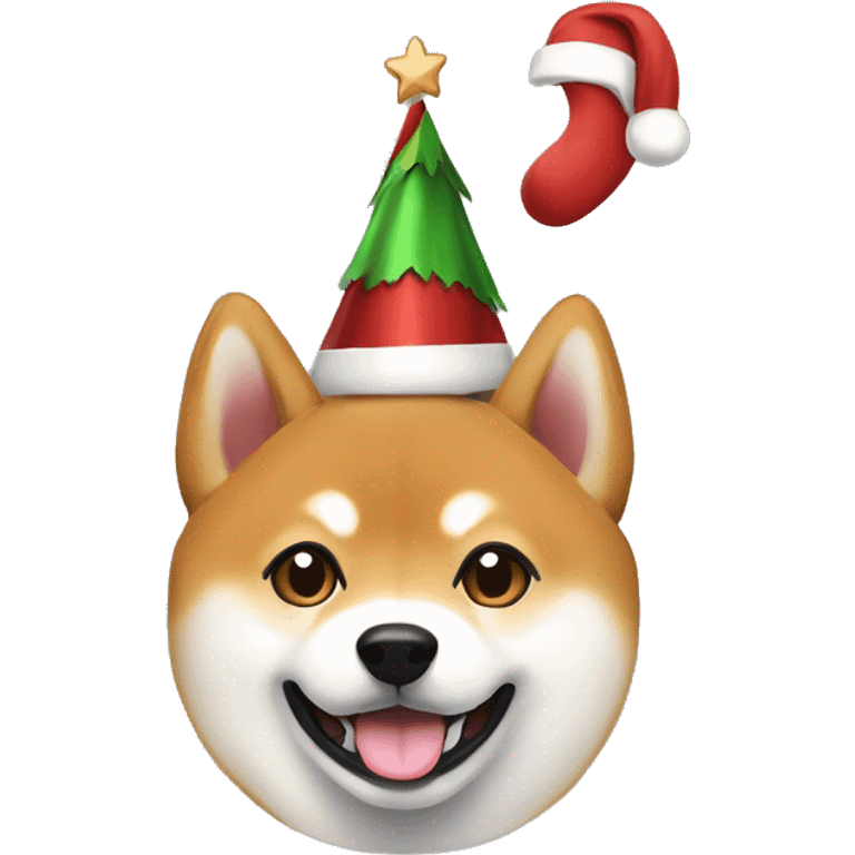 Shiba Inu with holiday season  emoji