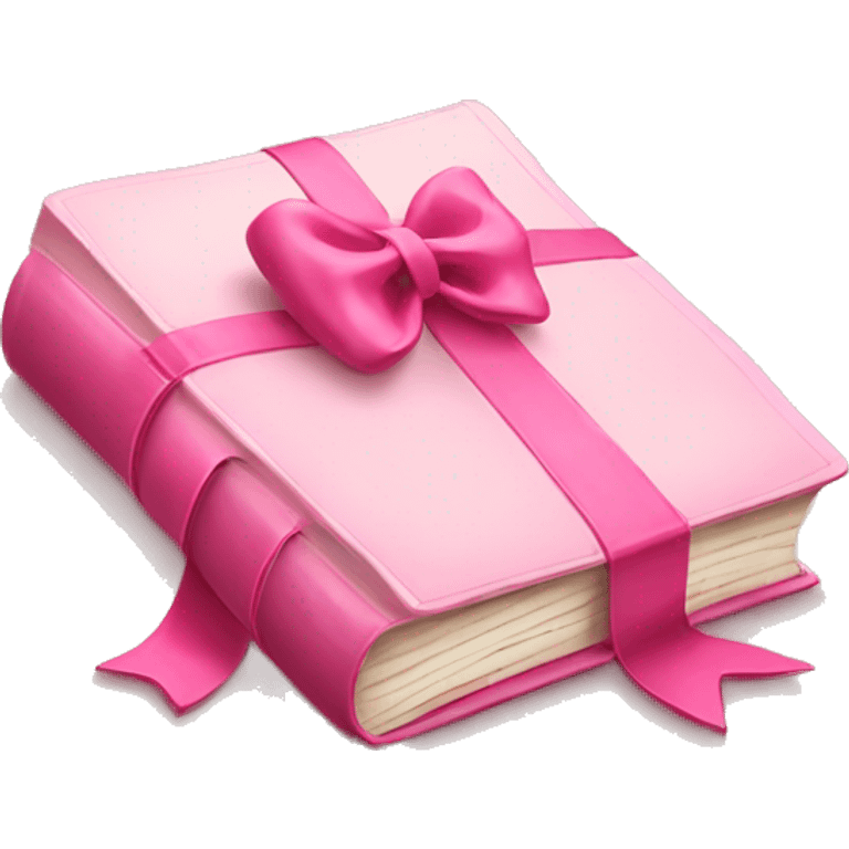 cute pink Bible with a bow on it emoji