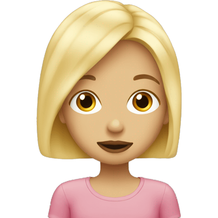 Blonde girl kissing  emoji