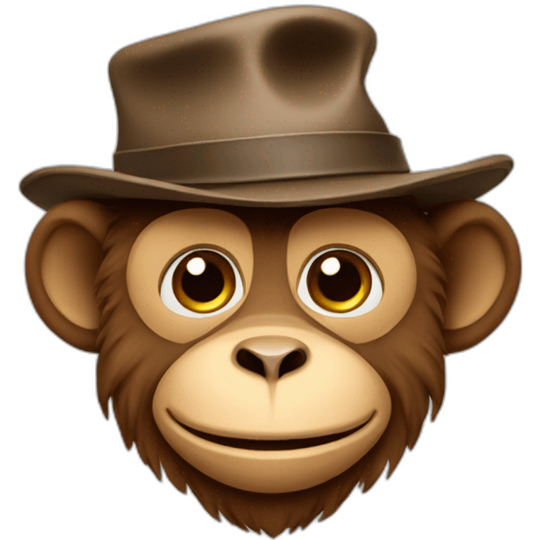 monkey with a hat emoji