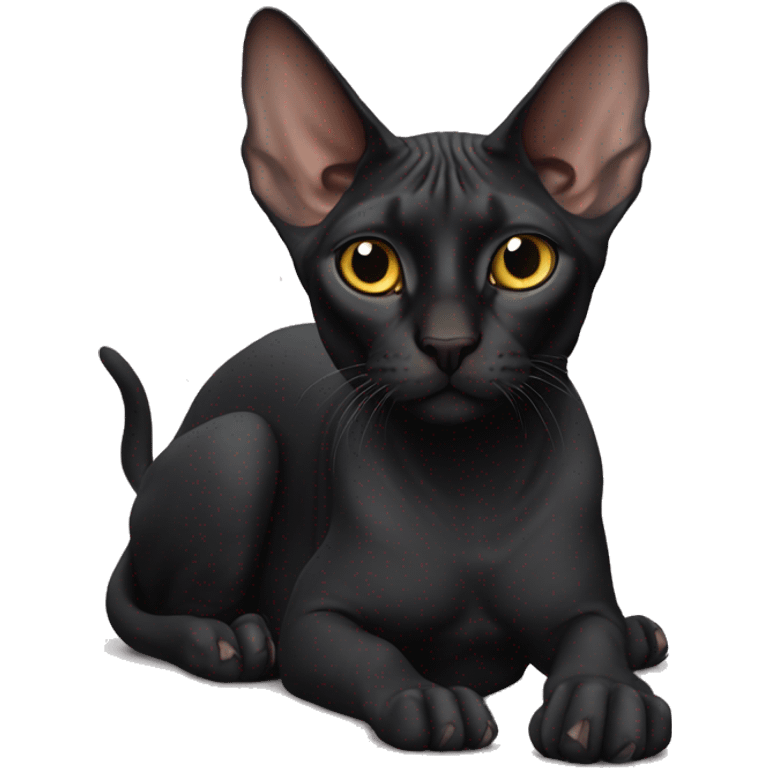 Black Sphinx cat emoji