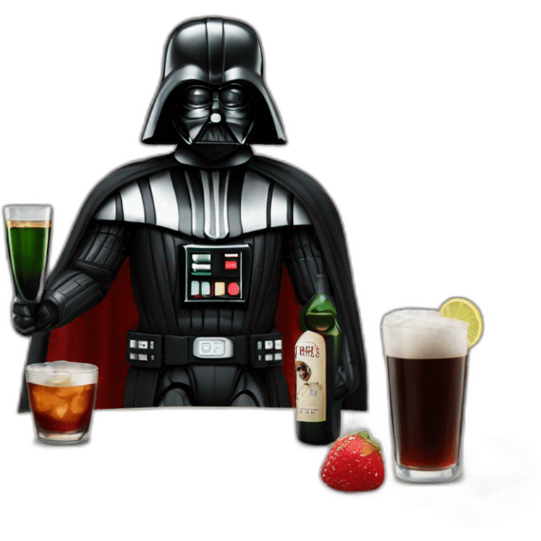 darth vader with a glass of fernet emoji