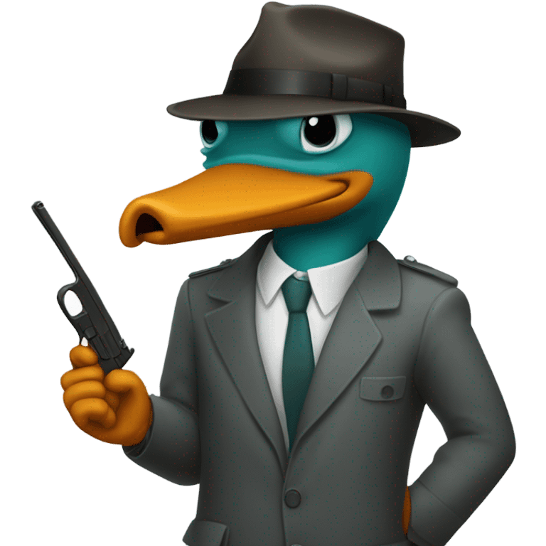 Secret agent Perry the platypus  emoji