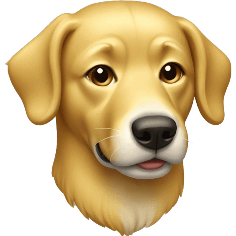 Golden dog emoji