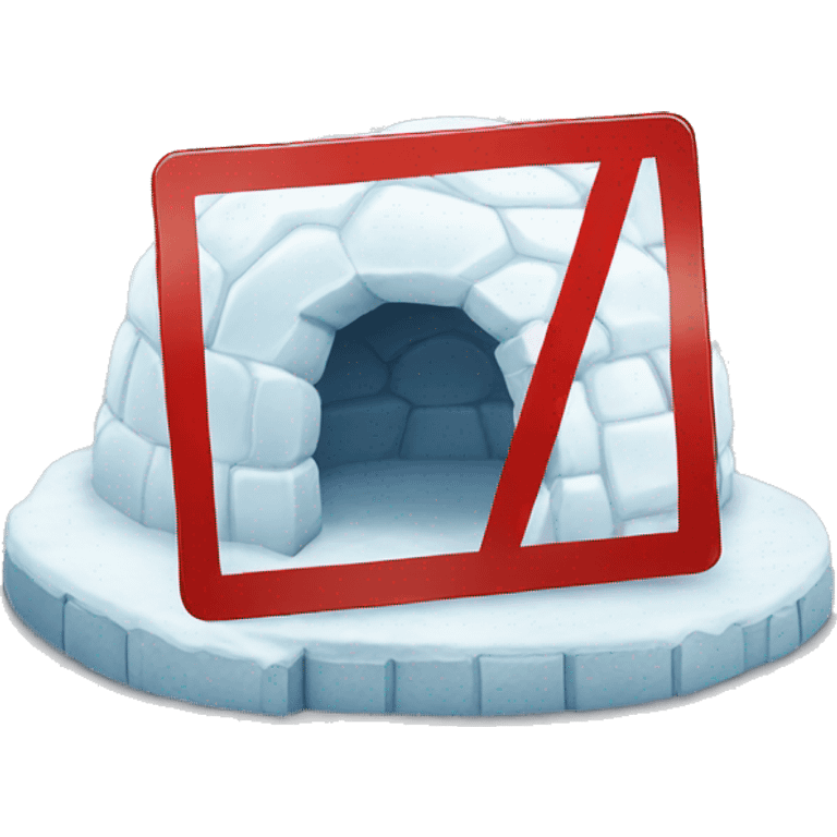 goofy igloo danger sign emoji