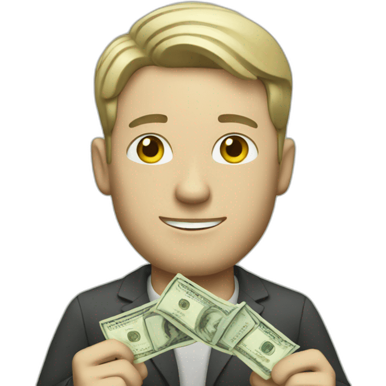 white man with money emoji