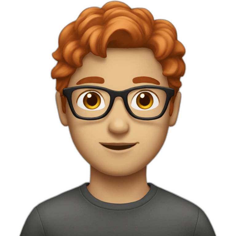 white pakistani boy with glasses REDHEAD emoji