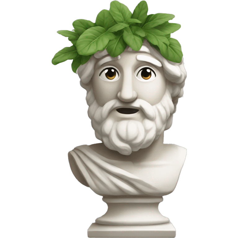 greek statue wih plant emoji