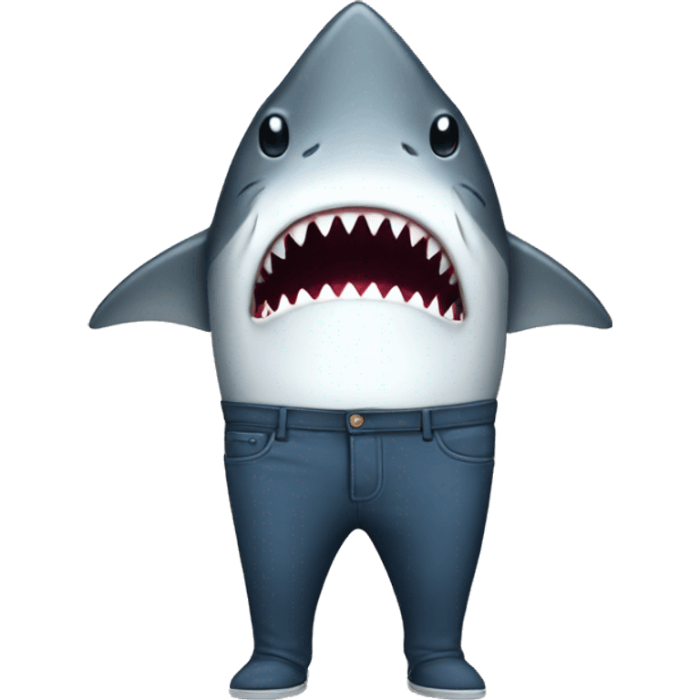 Shark with pants emoji