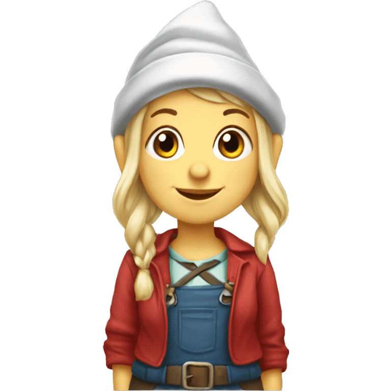 Garden gnome girl emoji