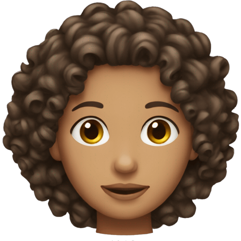 curly brunette emoji