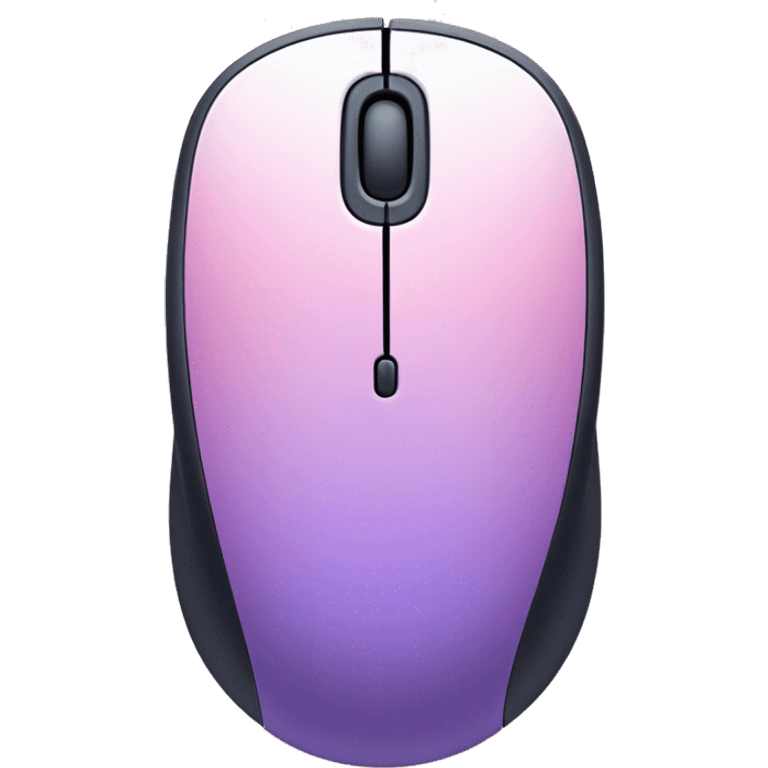 pastel purple to pink ombré computer mouse with accents  emoji