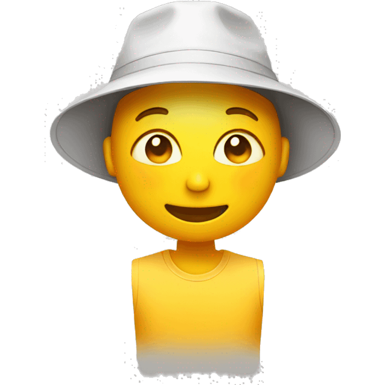 sun wearing a bucket hat emoji