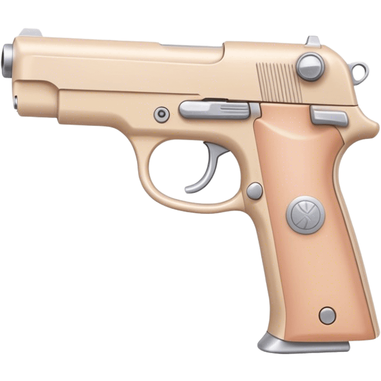  beige pastel pistol emoji