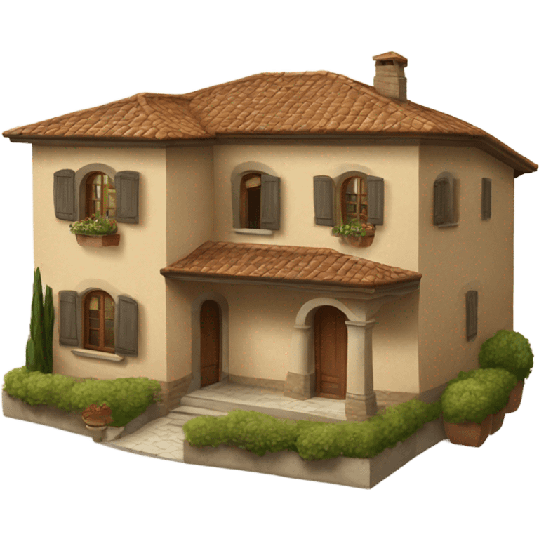 Tuscan style house emoji