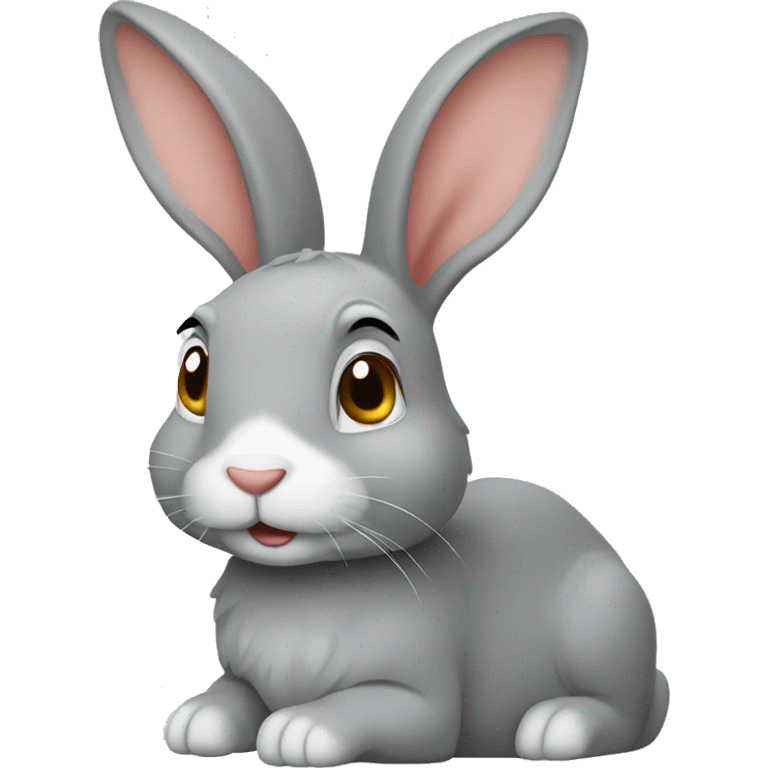 grey european ￼rabbit emoji