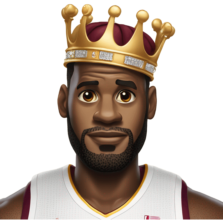 lebron james with crown emoji