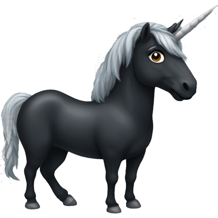 Black unicorn emoji