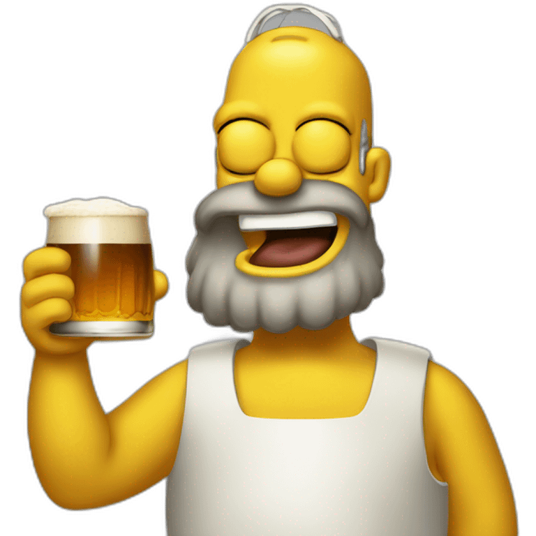 Homer avec une bière  emoji