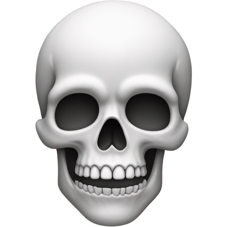 Monochrome skull emoji