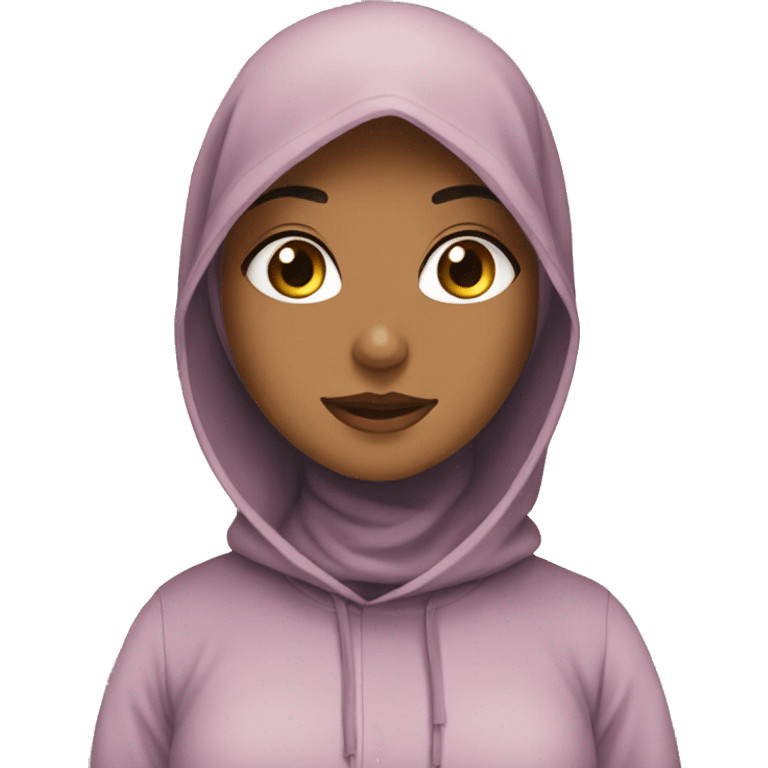 Hijabi girl wearing hoodie  emoji