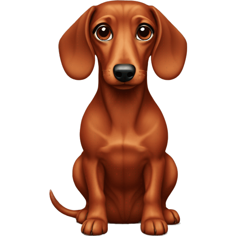 Red dachshund body  emoji