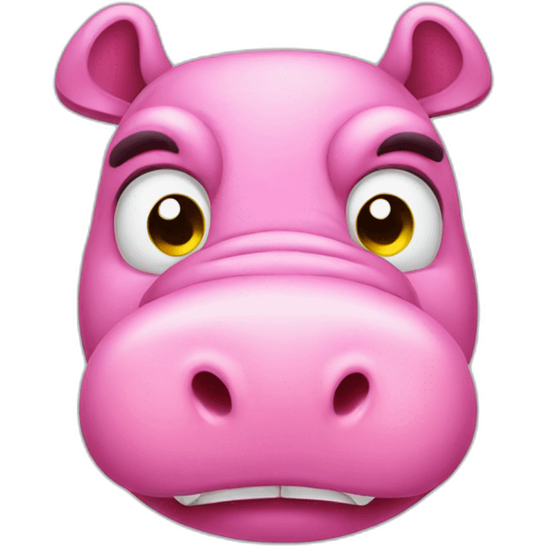 angry pink hippo emoji