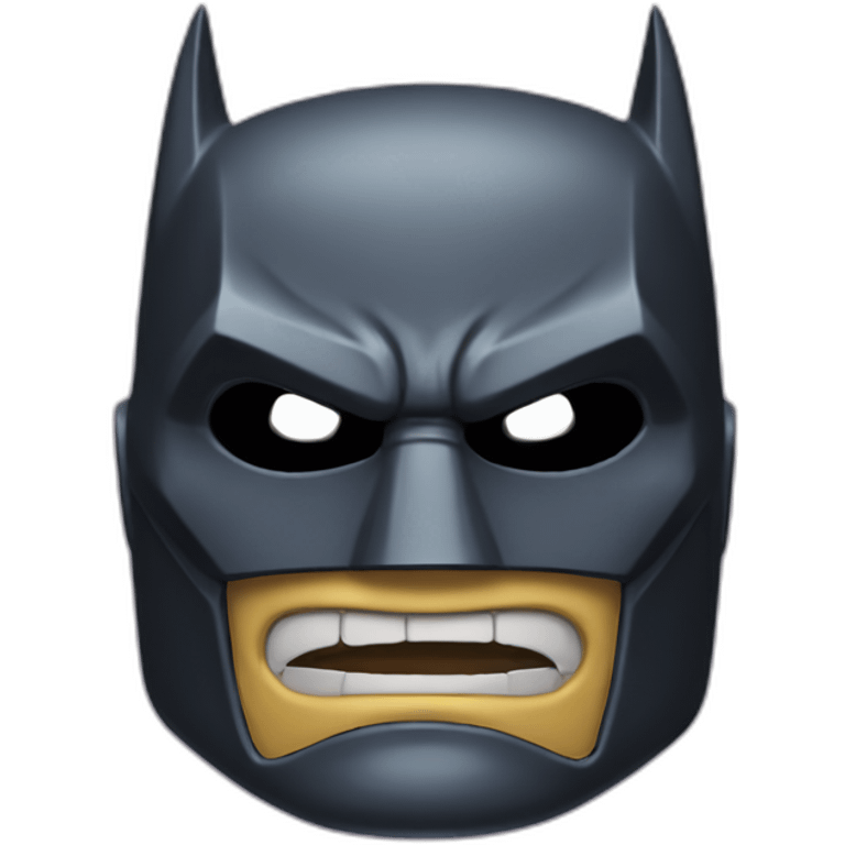 Batman mask angry high tech emoji