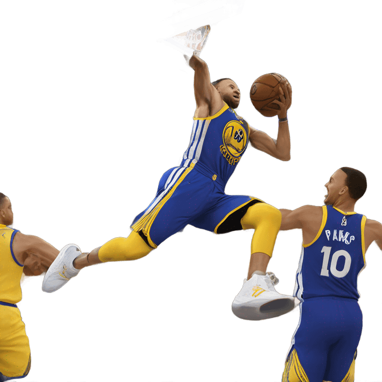 Casey Parks dunking on Steph Curry emoji