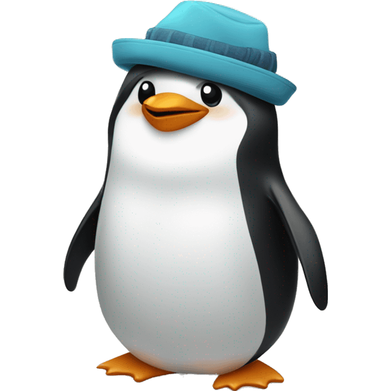 Penguin with cute hat emoji