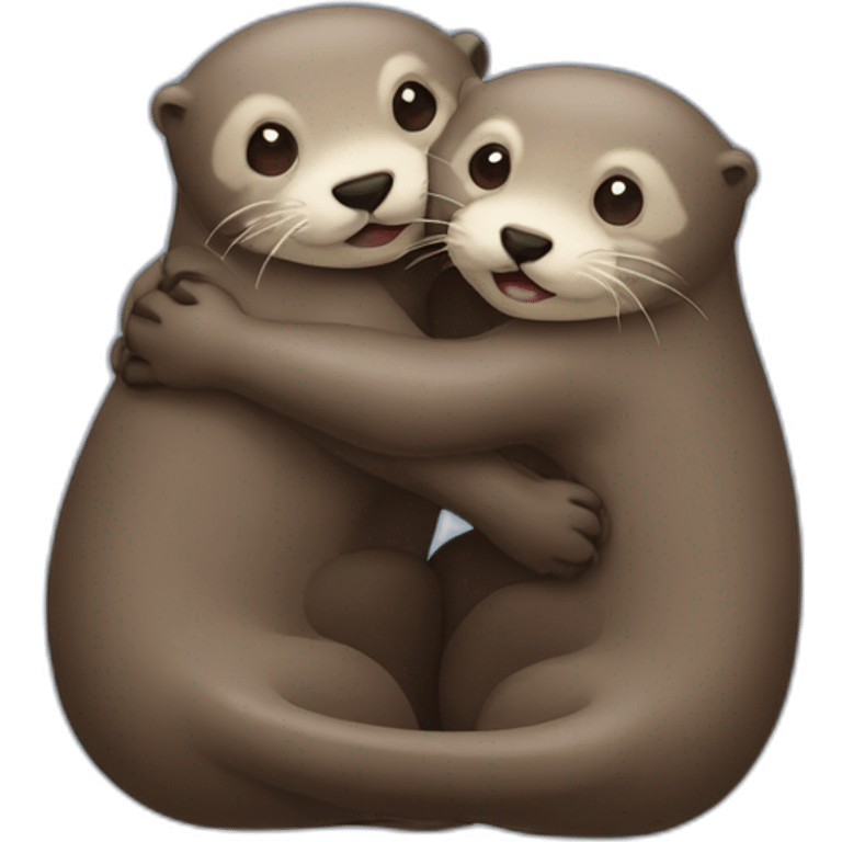 otters hug emoji