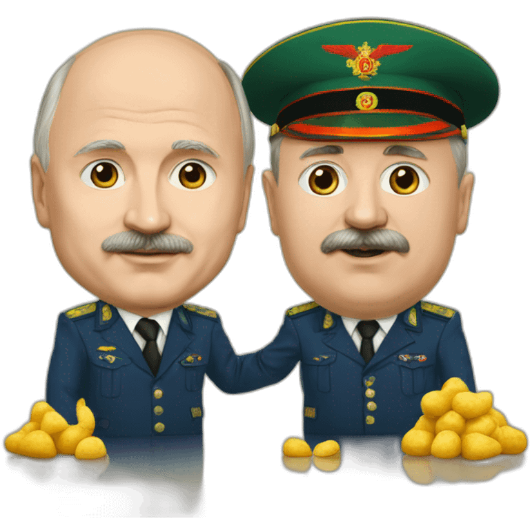 Putin and Lukashenko with potato emoji