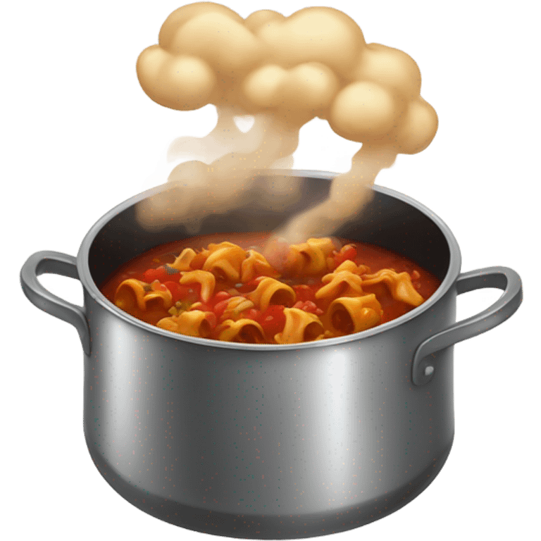 goulash steaming in comic style emoji