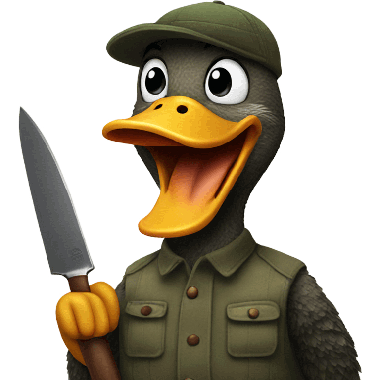 Duck with a knife emoji