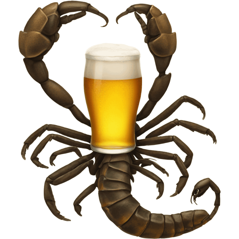 Scorpion drinking beer  emoji