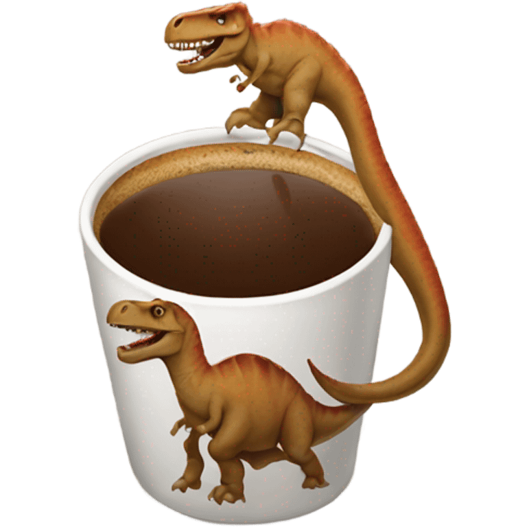 dinosaur coffee emoji