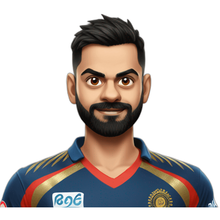 Virat Kohli in rcb Jersey  emoji