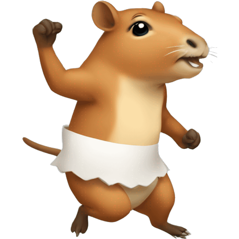 Capivara dancing emoji