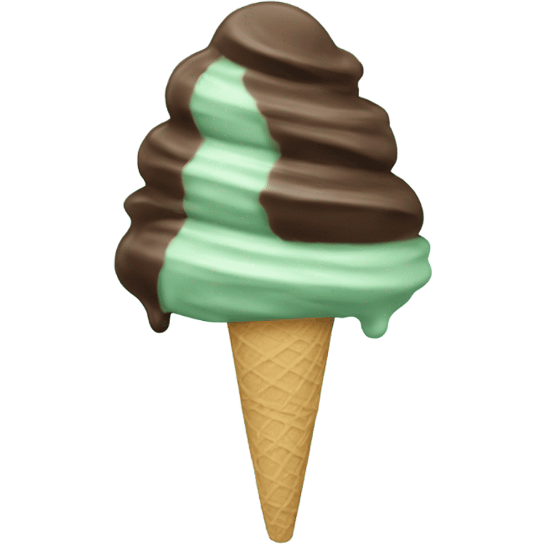 Mint chocolate ice cream emoji