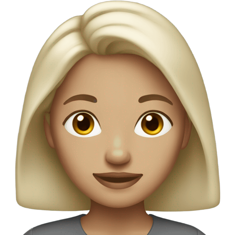 Ash blonde gray female emoji