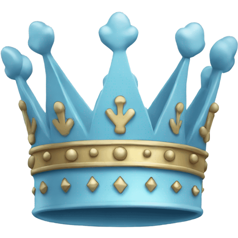 light blue crown  emoji