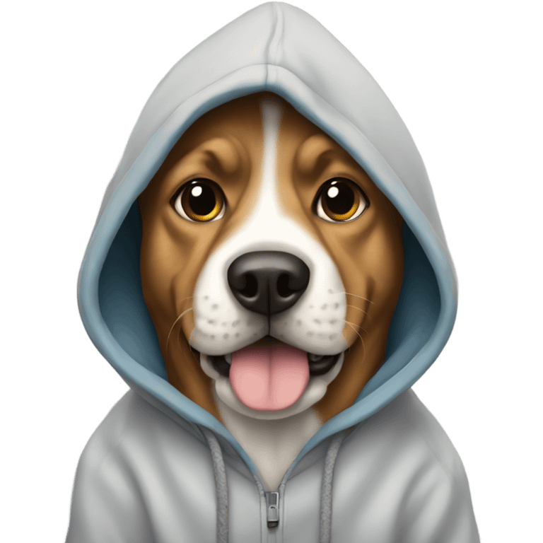 dog wearing hoodie  emoji