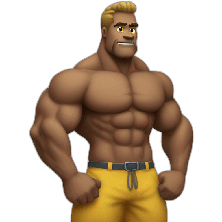 Giga Chad with big muscles emoji