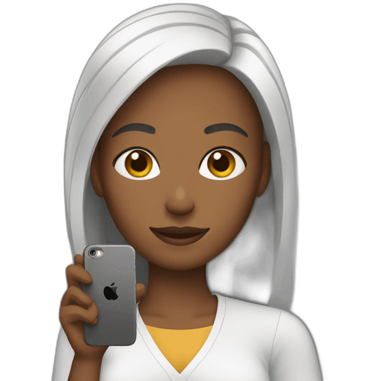 woman with iphone 14 emoji