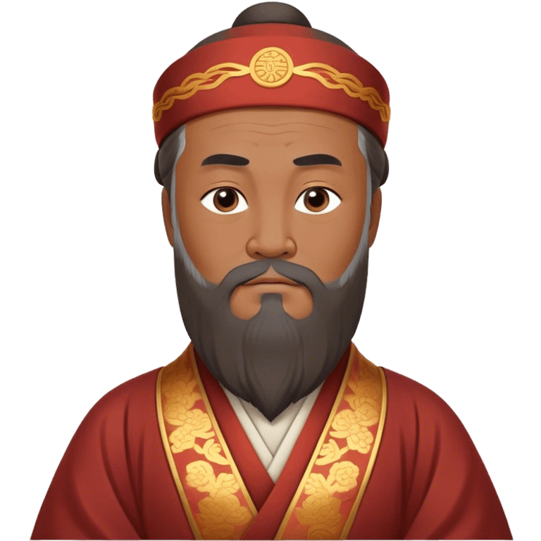 Cinematic Realistic Confucius Portrait Emoji, depicted as a wise ancient philosopher in traditional robes with a serene, contemplative expression, rendered with soft timeless textures and harmonious natural lighting that captures his enduring wisdom. emoji