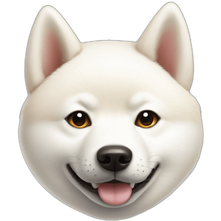 white shiba inu face emoji