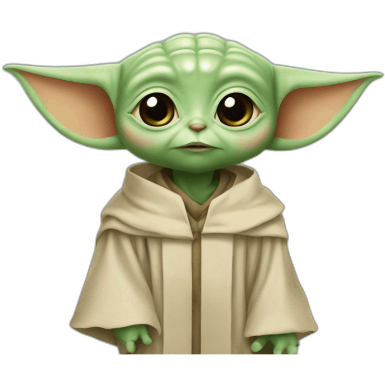 baby yoda at his university graduation emoji