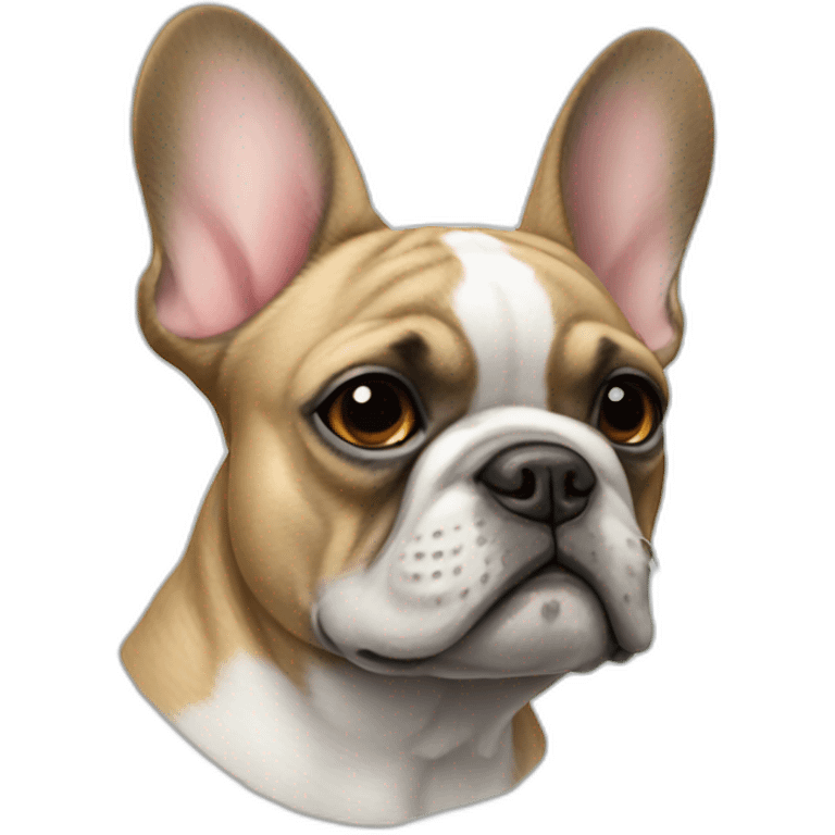 French Bulldog in profile emoji